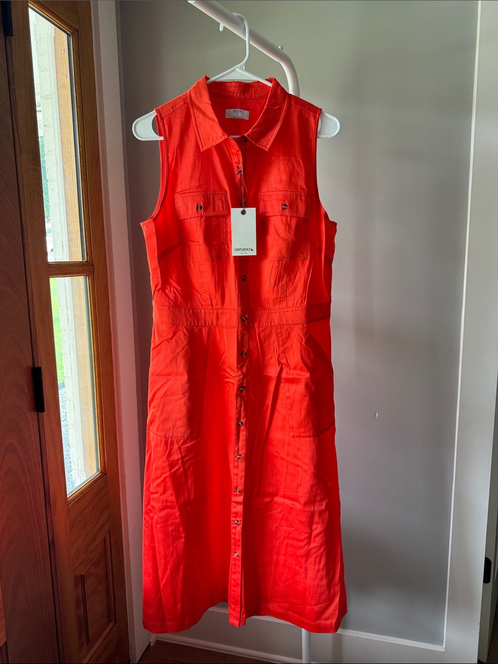 NWT UNTUCKit Stretch Cotton Sleeveless Cordelia Shirt Dress